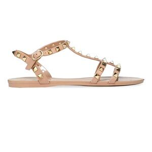 Valentino rockstus flat rubber sandals Size 38